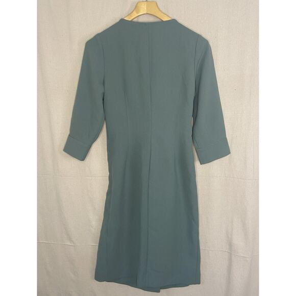 Retro Womens Librarian Chic Secretary Dress‎ Size S Minimalist Sophisticated - Picture 6 of 6
